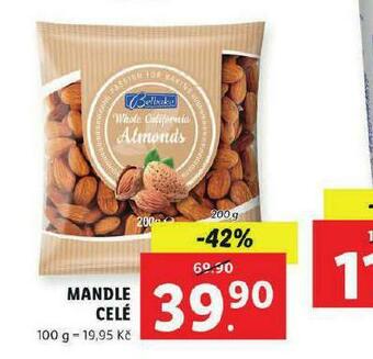 Lidl Mandle celé nabídka