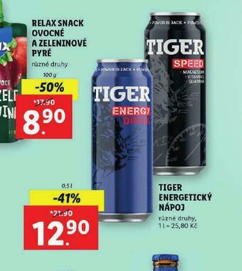 Lidl Tiger energetický nápoj nabídka