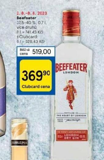 Tesco Beefeater nabídka