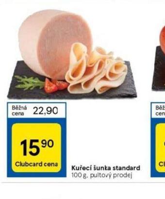 Tesco Kuřecí šunka standard nabídka
