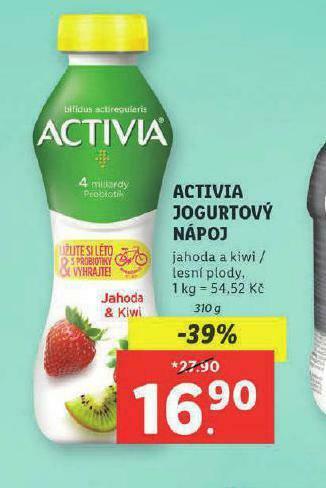 Lidl Activia jogurtový nápoj nabídka