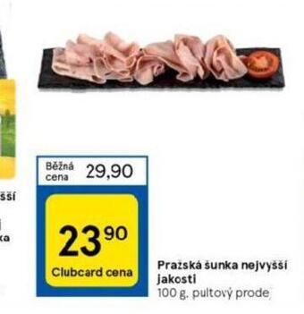 Tesco Pražská šunka nejvyšší jakosti nabídka
