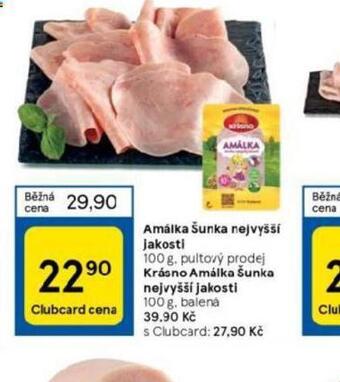 Tesco Amálka šunka nejvyšší jakosti nabídka