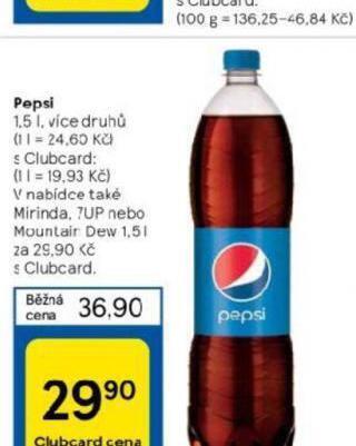 Tesco Pepsi 1,5l nabídka