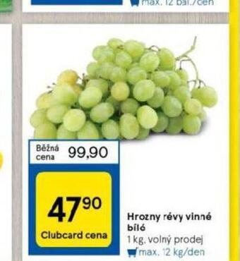 Tesco Hrozny révy vinné bílé nabídka