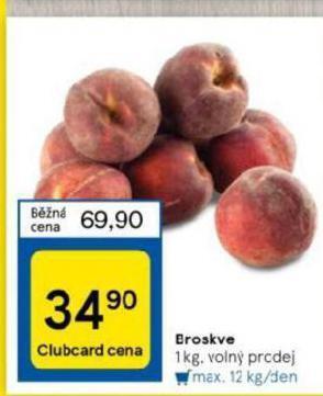 Tesco Broskve nabídka