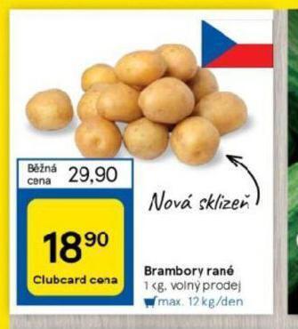 Tesco Brambory rané nabídka