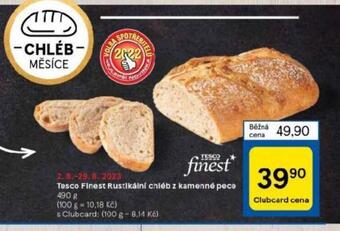 Tesco Rustikální chléb z kamenné pece nabídka