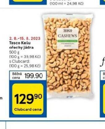 Tesco Tesco kešu ořechy jádra nabídka