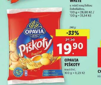 Lidl Opavia piškoty nabídka