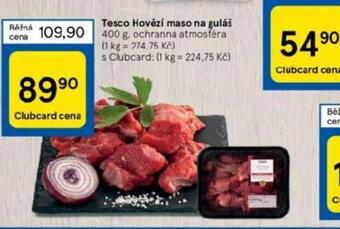 Tesco Hovězí maso na guláš nabídka