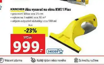 Lidl Kärcher aku vysavač na okna nabídka