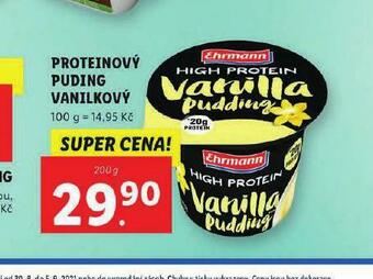 Lidl Proteinový puding vanilkový nabídka