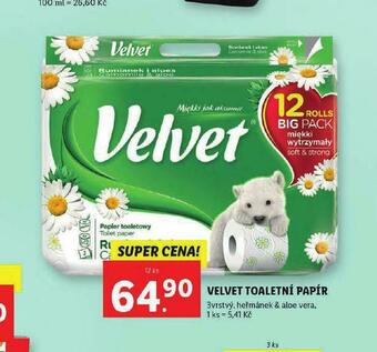 Lidl Velvet toaletní papír nabídka