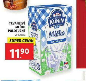 Lidl Trvanlivé mléko 1,5% nabídka