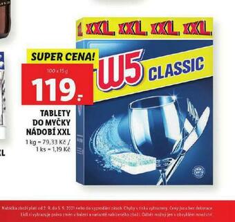 Lidl W5 tablety do myčky nabídka