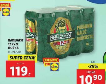 Lidl Pivo radegast ryze hořká 12 nabídka