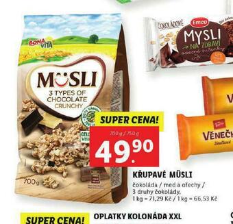 Lidl Křupavé müsli nabídka