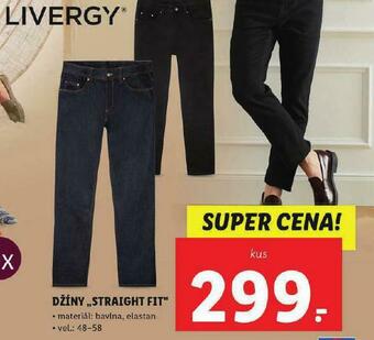 Lidl Džíny straight fit nabídka
