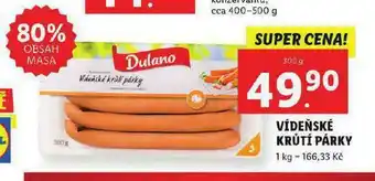 Lidl Vídeňské krůtí párky nabídka