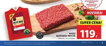 Lidl Hovězí mleté ,aso 100% xxl nabídka