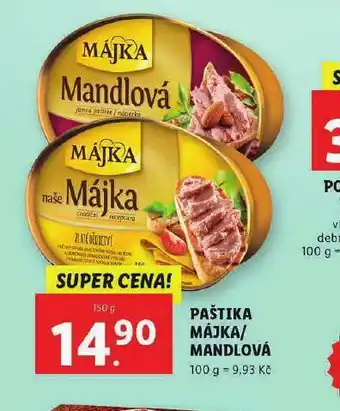 Lidl Paštika májka / mandlová nabídka