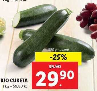 Lidl Bio cuketa, 500 g nabídka