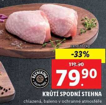 Lidl Krůtí spodní stehna, cena za 1 kg nabídka