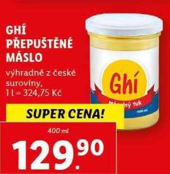 Lidl Ghí přepuštěné máslo, 400 ml nabídka