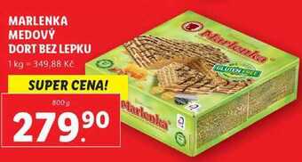 Lidl Marlenka medový dort bez lepku, 800 g nabídka