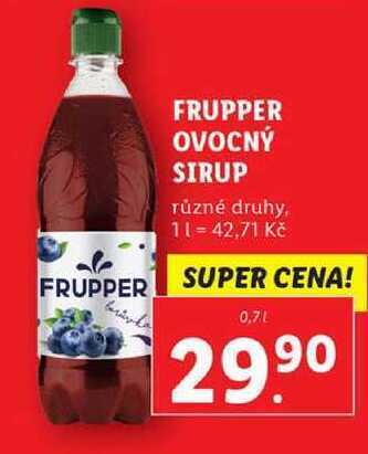 Lidl Frupper ovocný sirup, 0,7 l nabídka