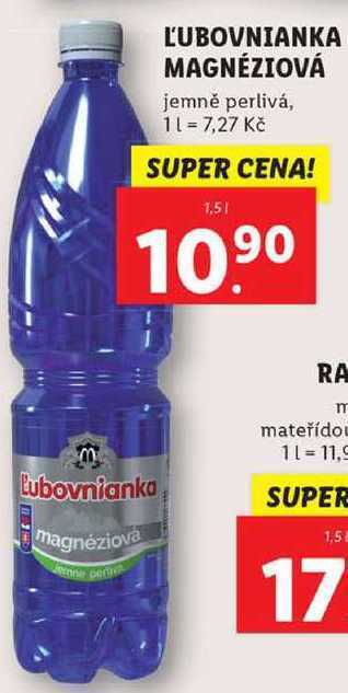 Lidl Ľubovnianka magnéziová, 1,5 l nabídka