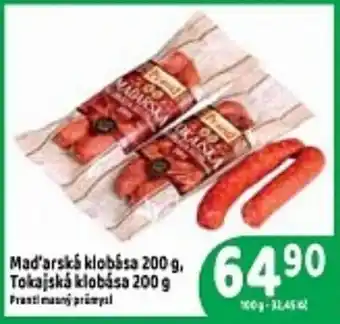 Brněnka Mad'arská klobása 200 g, Tokajská klobása 200 g nabídka
