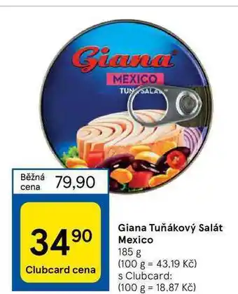 Tesco Giana tuňákový salát mexiko 185g nabídka
