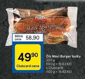 Tesco Ölz maxi burger bulky 300 g nabídka