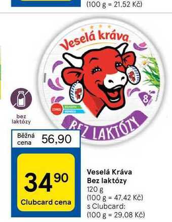 Tesco Veselá kráva bez laktózy 120 g nabídka
