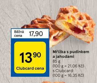Tesco Mřížka s pudinkem a jahodami 85 g nabídka