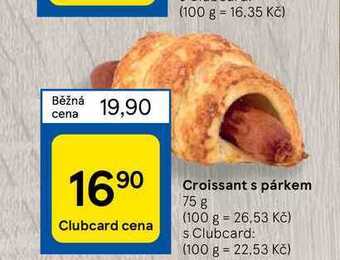 Tesco Croissant s párkem 75 g nabídka