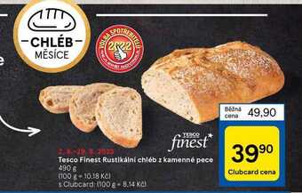 Tesco Tesco finest rustikální chléb z kamenné pece 490 g nabídka