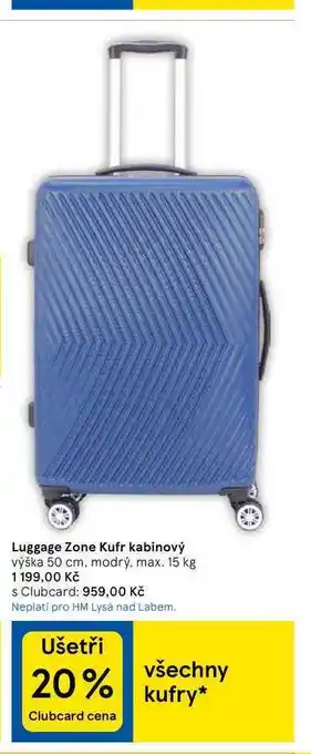 Tesco Luggage zone kufr kabinový výška 50 cm nabídka