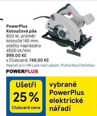 Tesco Powerplus kotoučová pila 800 w nabídka