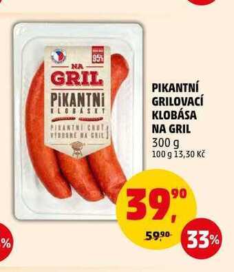 Penny Market Pikantní grilovací klobása na gril, 300 g nabídka