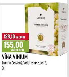 Ratio Vína vinium, 3 l nabídka