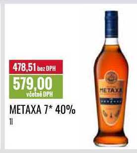 Ratio Metaxa 7* 40%, 1 l nabídka