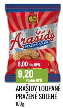 Ratio Arašídy loupané pražené solené, 100 g nabídka