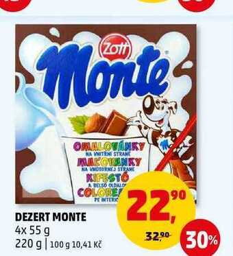 Penny Market Dezert monte, 4x 55 g nabídka