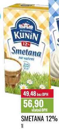 Ratio Smetana 12%, 1 l nabídka