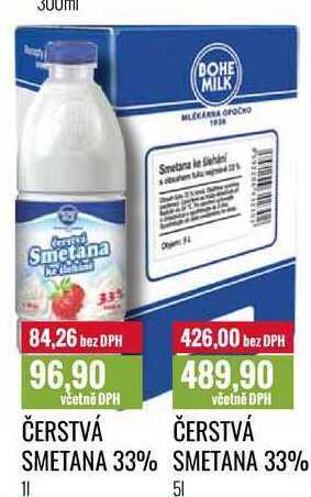 Ratio Čerstvá smetana 33%, 5 l nabídka