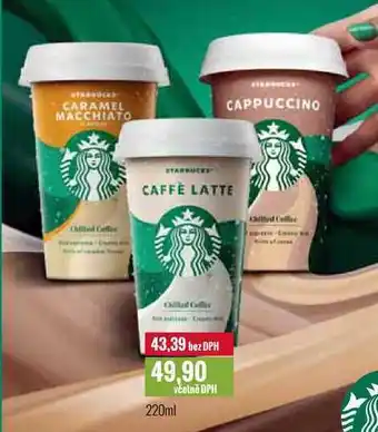Ratio Starbucks, 220 ml nabídka
