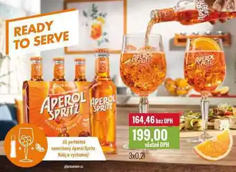 Ratio Aperol spritz, 3x 0,2 l nabídka